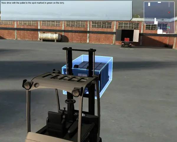 Пример визуального стиля и графики игры Forklift Truck Simulator 2009