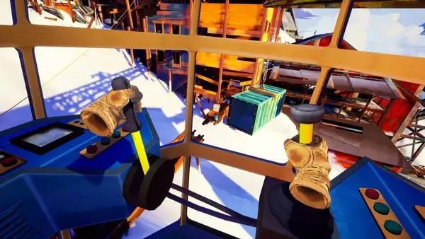 Пример визуального стиля и графики игры Fracked