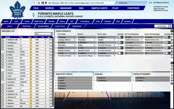 Пример визуального стиля и графики игры Franchise Hockey Manager 5