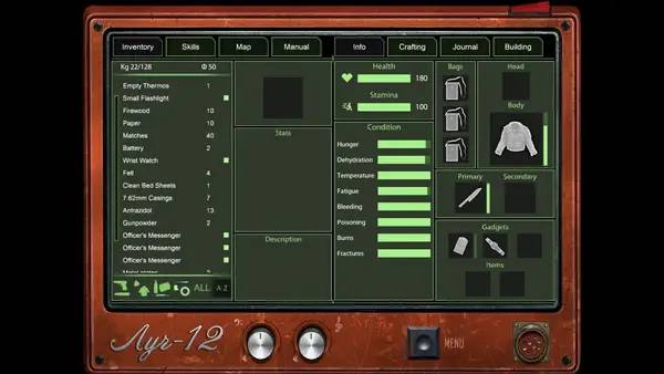 Пример визуального стиля и графики игры Frozen State