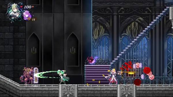 Пример визуального стиля и графики игры Gal Guardians  Servants of the Dark