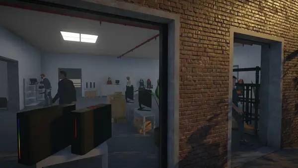 Пример визуального стиля и графики игры Gamer Shop Simulator