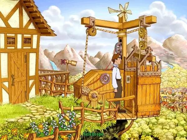 Пример визуального стиля и графики игры Gilbert Goodmate and the Mushroom of Phungoria