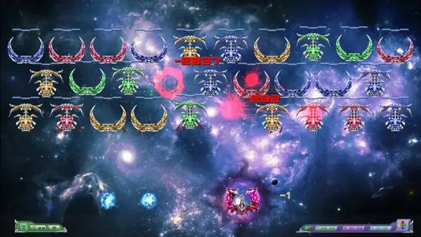 Пример визуального стиля и графики игры GOD STARFIGHTER