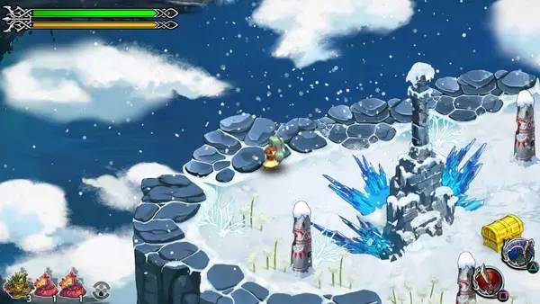 Пример визуального стиля и графики игры GOKEN