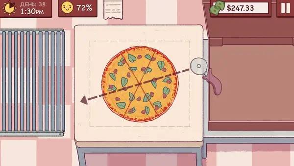Пример визуального стиля и графики игры Good Pizza, Great Pizza