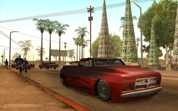 Пример визуального стиля и графики игры Grand Theft Auto  San Andreas - Graphic mod ENB