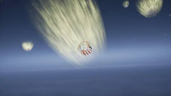 Пример визуального стиля и графики игры Gravity Vector