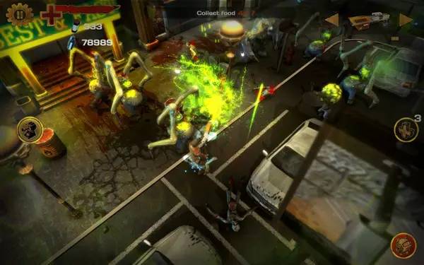 Пример визуального стиля и графики игры Guns n Zombies