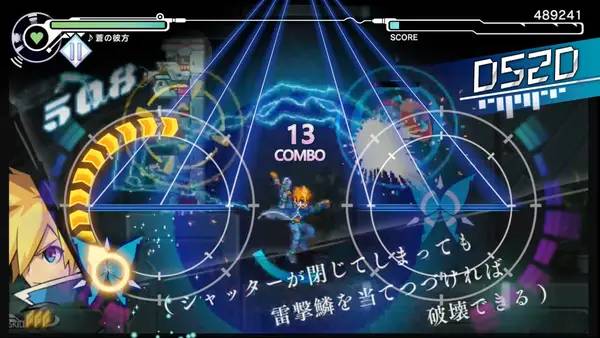 Пример визуального стиля и графики игры GUNVOLT RECORDS Cychronicle