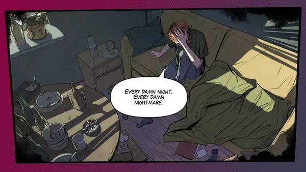 Пример визуального стиля и графики игры Hauma - A Detective Noir Story