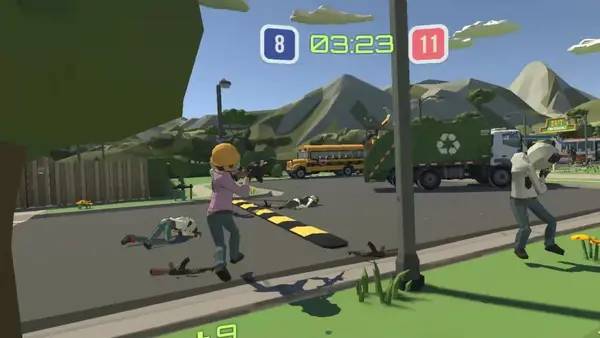 Пример визуального стиля и графики игры Headshot VR