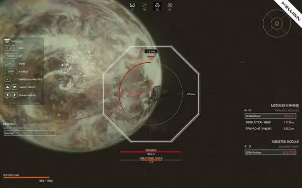 Пример визуального стиля и графики игры HELLION