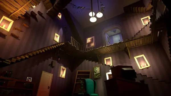 Пример визуального стиля и графики игры Hello Neighbor VR  Search and Rescue