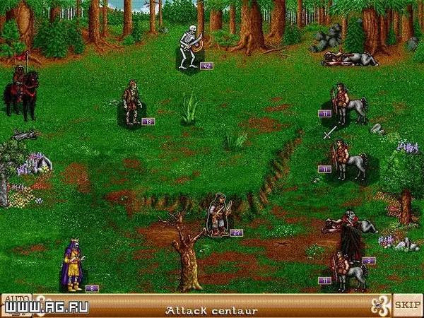 Пример визуального стиля и графики игры Heroes of Might and Magic 2