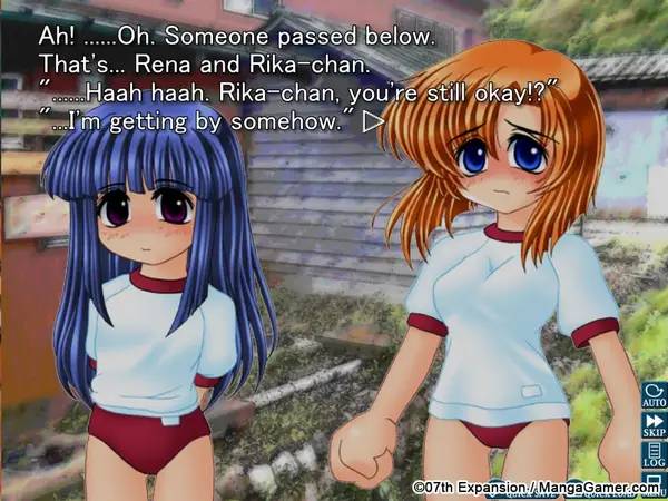 Пример визуального стиля и графики игры Higurashi When They Cry Hou - Ch.1 Onikakushi