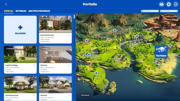 Пример визуального стиля и графики игры Hometopia