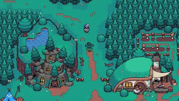 Пример визуального стиля и графики игры Honeymancer