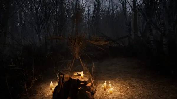 Пример визуального стиля и графики игры Horror Story  Hallowseed