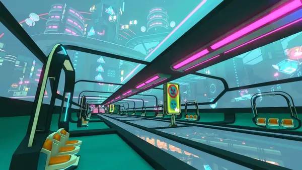Пример визуального стиля и графики игры Hover Revolt Of Gamers