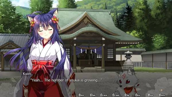 Пример визуального стиля и графики игры Kagura Genesis  Kuon's Story