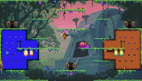 Пример визуального стиля и графики игры Killer Queen Black