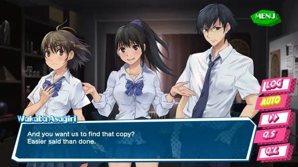 Пример визуального стиля и графики игры Kotodama  The 7 Mysteries of Fujisawa