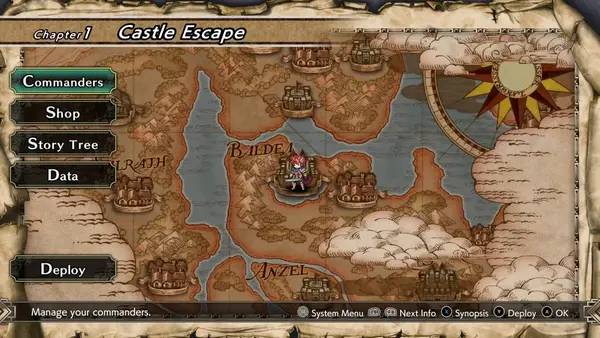 Пример визуального стиля и графики игры Langrisser 1 and 2