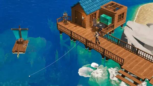 Пример визуального стиля и графики игры Len's Island