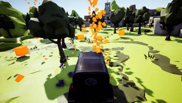 Пример визуального стиля и графики игры Lucid Cycle