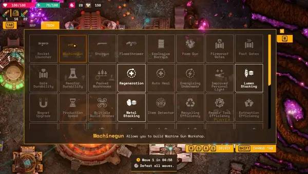 Пример визуального стиля и графики игры Lumencraft