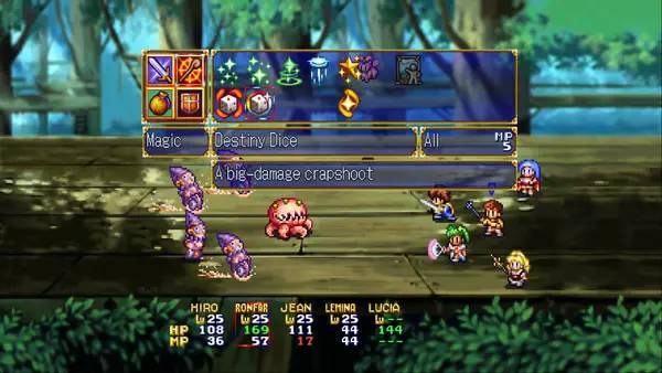 Пример визуального стиля и графики игры LUNAR Remastered Collection