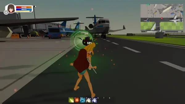 Пример визуального стиля и графики игры Maiden and Swordsman