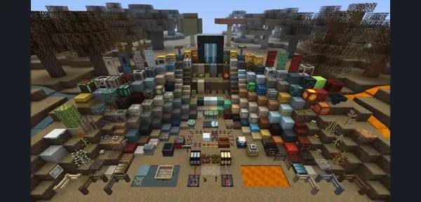 Пример визуального стиля и графики игры Майнкрафт