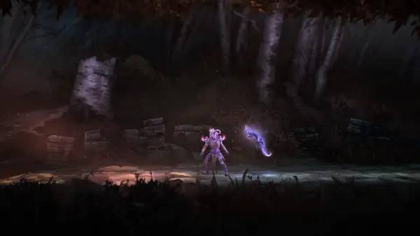 Пример визуального стиля и графики игры Mandragora  Whispers of the Witch Tree