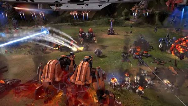 Пример визуального стиля и графики игры Mechabellum