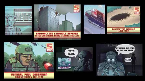 Пример визуального стиля и графики игры Mechs V Kaijus