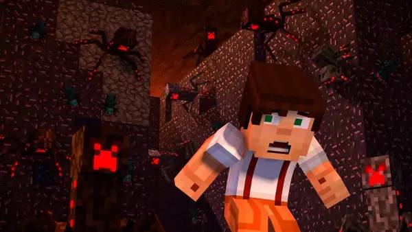 Пример визуального стиля и графики игры Minecraft  Story Mode - Season Two
