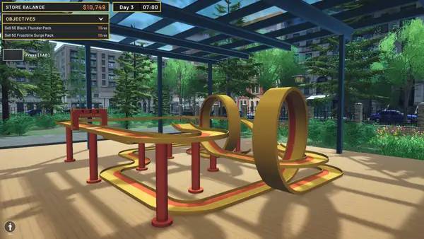 Пример визуального стиля и графики игры Mini Racer Car Shop Simulator