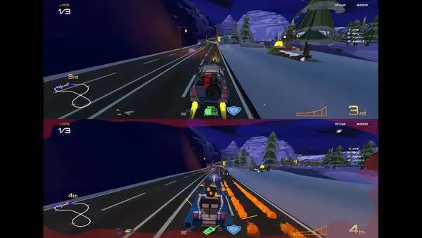 Пример визуального стиля и графики игры Motor Strike Racing Rampage