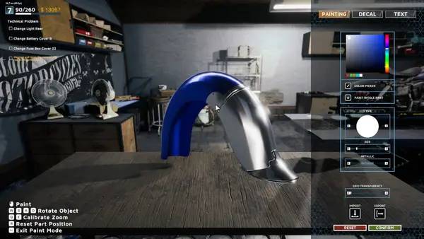 Пример визуального стиля и графики игры Motorcycle Mechanic Simulator 2021