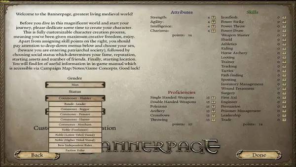 Пример визуального стиля и графики игры Mount & Blade Warband - BannerPage