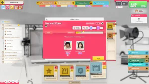 Пример визуального стиля и графики игры Moviehouse – The Film Studio Tycoon