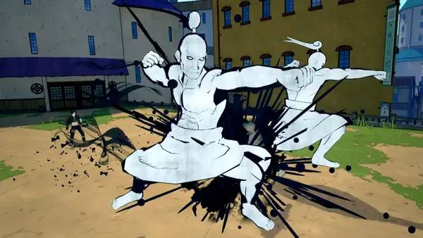 Пример визуального стиля и графики игры NARUTO TO BORUTO  SHINOBI STRIKER