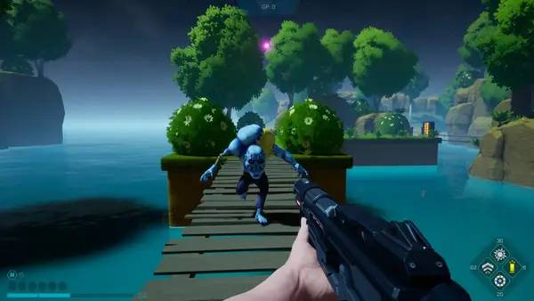 Пример визуального стиля и графики игры Neon Horizon Eclipse