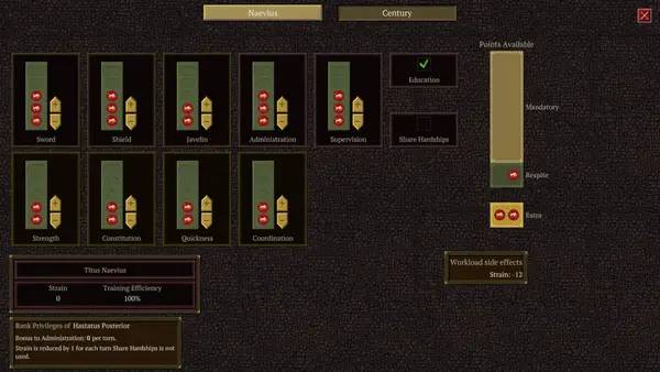 Пример визуального стиля и графики игры Never Second in Rome