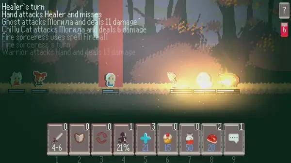 Пример визуального стиля и графики игры Nexoria Dungeon Rogue Heroes