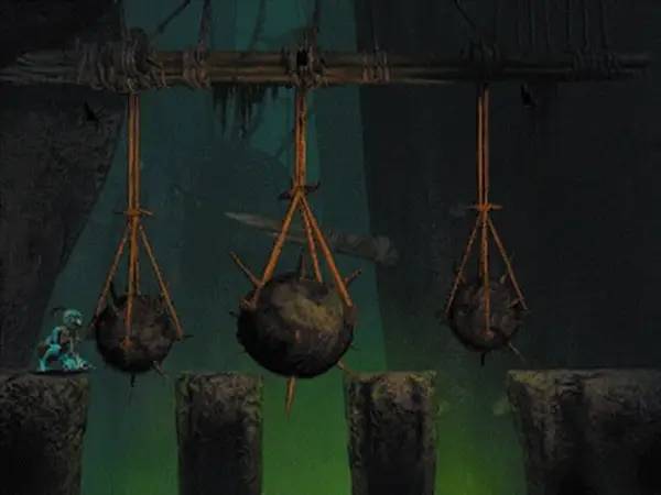 Пример визуального стиля и графики игры Oddworld Abe's Oddysee