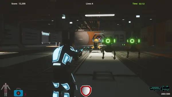 Пример визуального стиля и графики игры Omega Commando