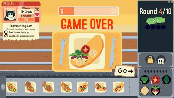 Пример визуального стиля и графики игры Omelet You Cook